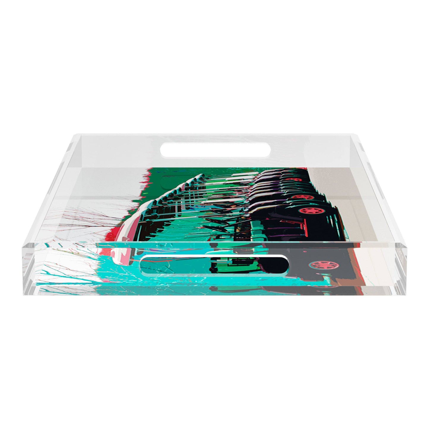 Golf Nine Iron Green Rectangle Tray