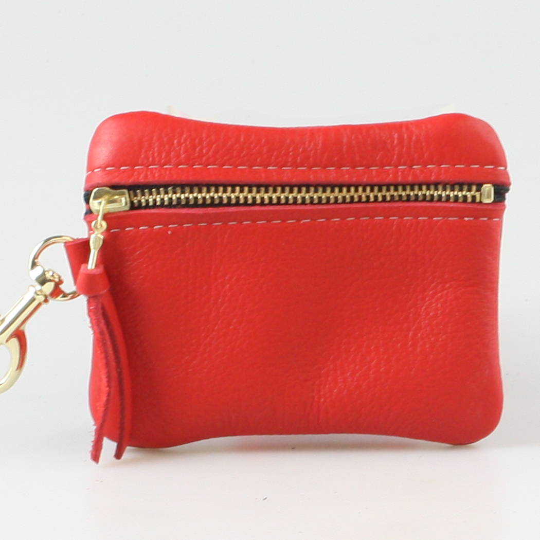 Soft Leather Zippered Pouch