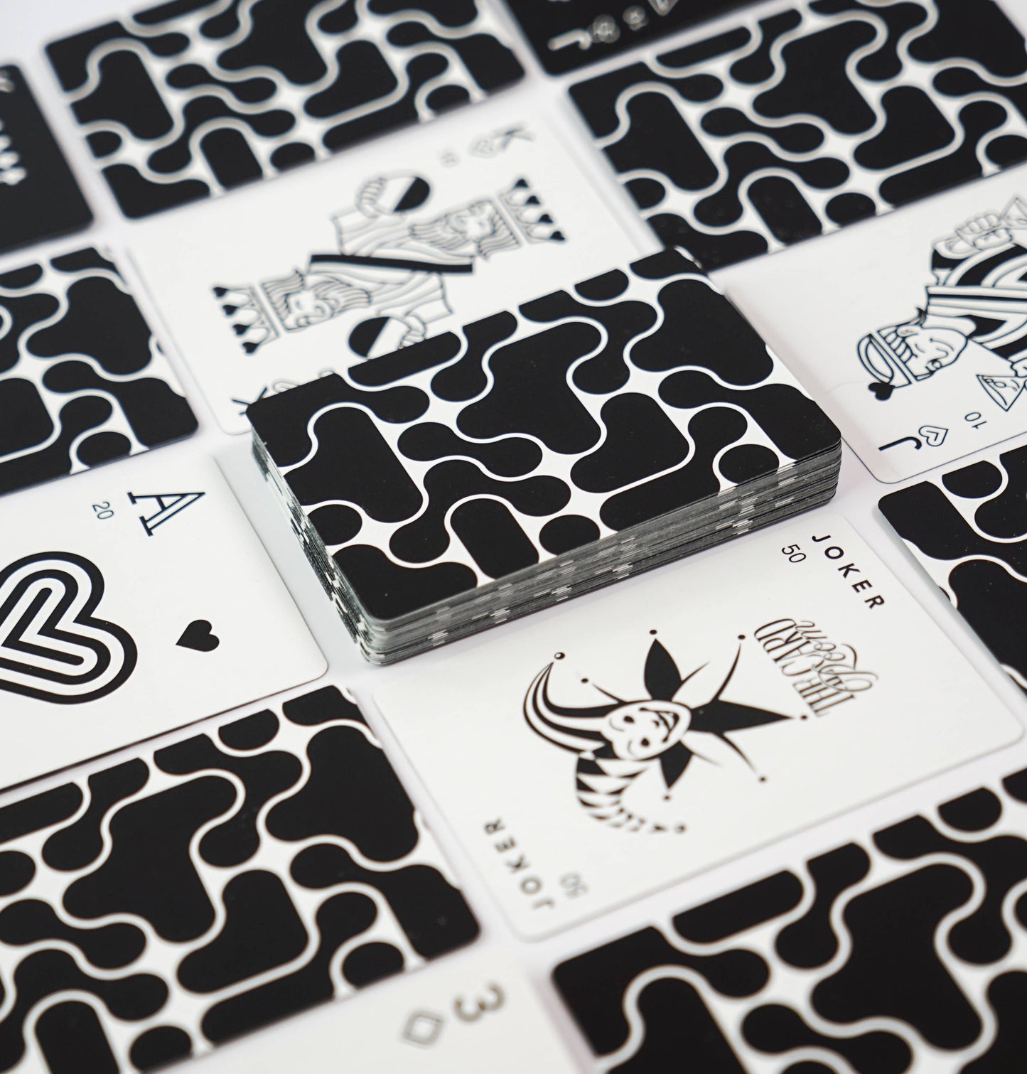Black + White Canasta Cards with Points