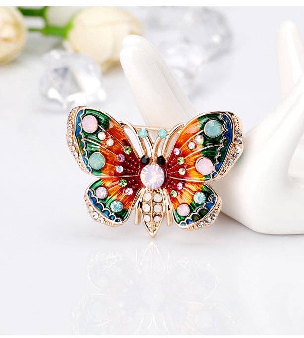 Multicolor Butterfly Brooch