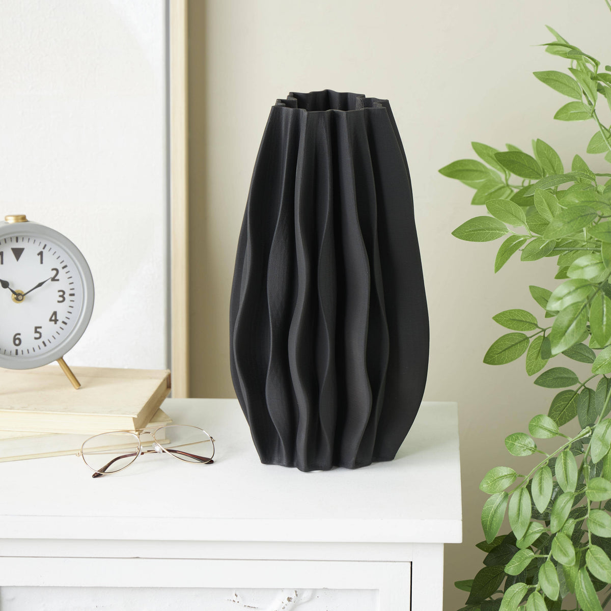 Contemporary Black Ceramic Vase