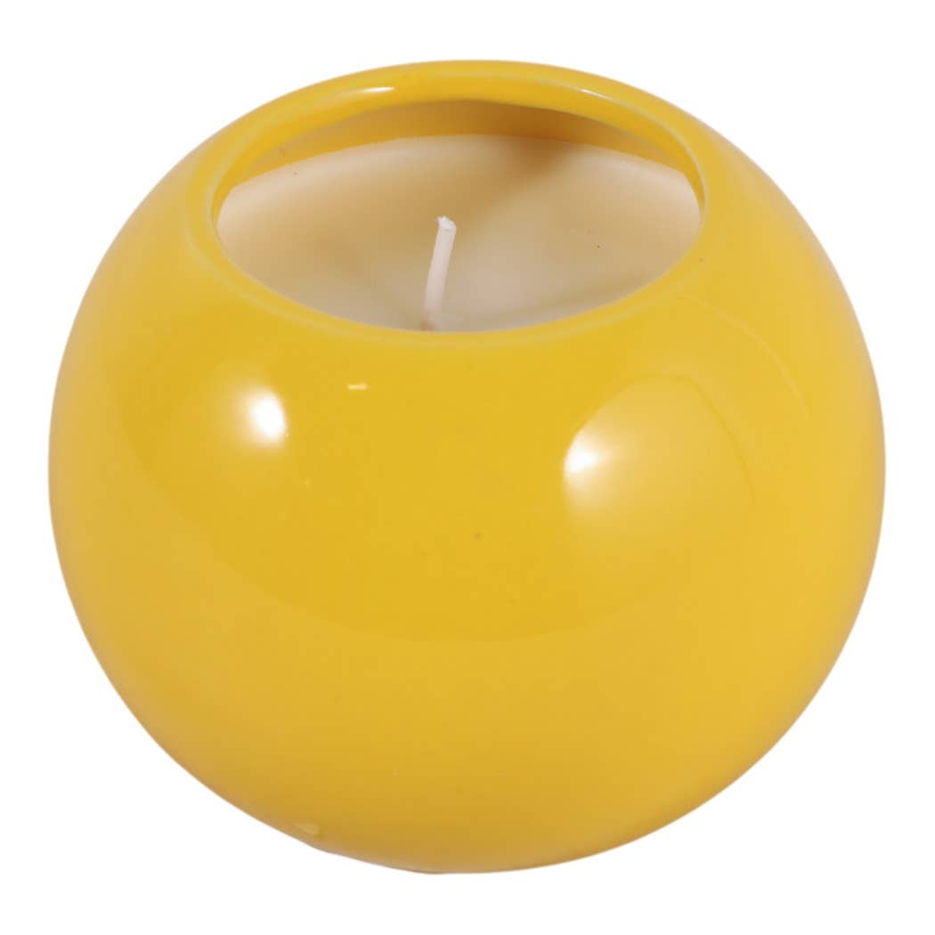 Ceramic Smile Candle in Coconut Goji Soy Wax, 7Oz