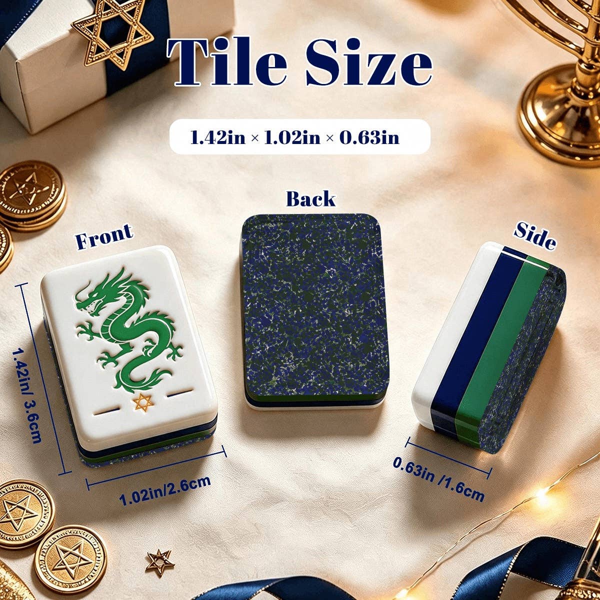 Exclusive- Heritage Hanukkah Mahjong Tiles - (Limited Production/Order Now)