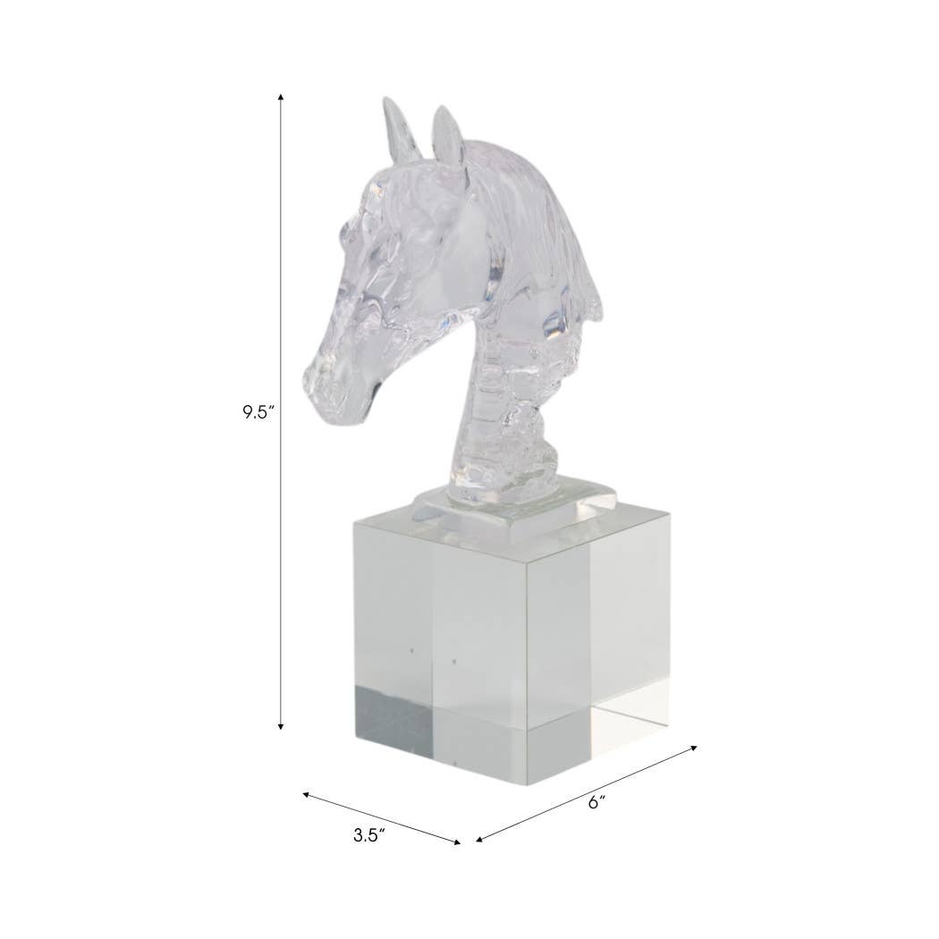 Decorative Object - Clear Crystal Elegant Horse
