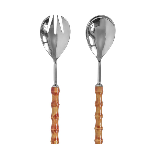 Bamboo Two Stainless Steel Salad Serving Set - (2 pieces)