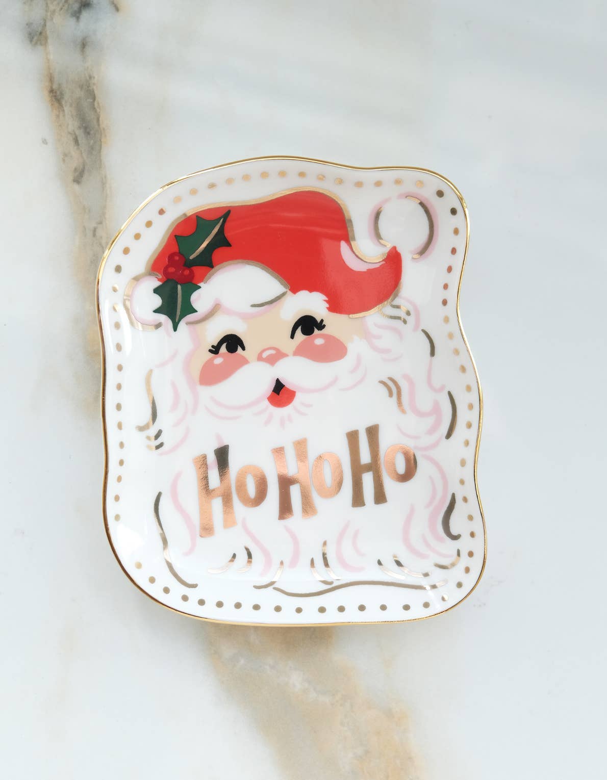 Christmas Porcelain Santa Trinket Tray (Staff's Pick)