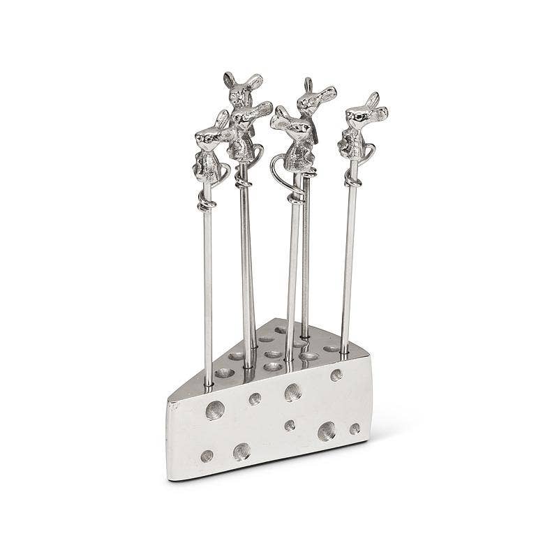 6 Piece Mouse Pick with Holder-3"L