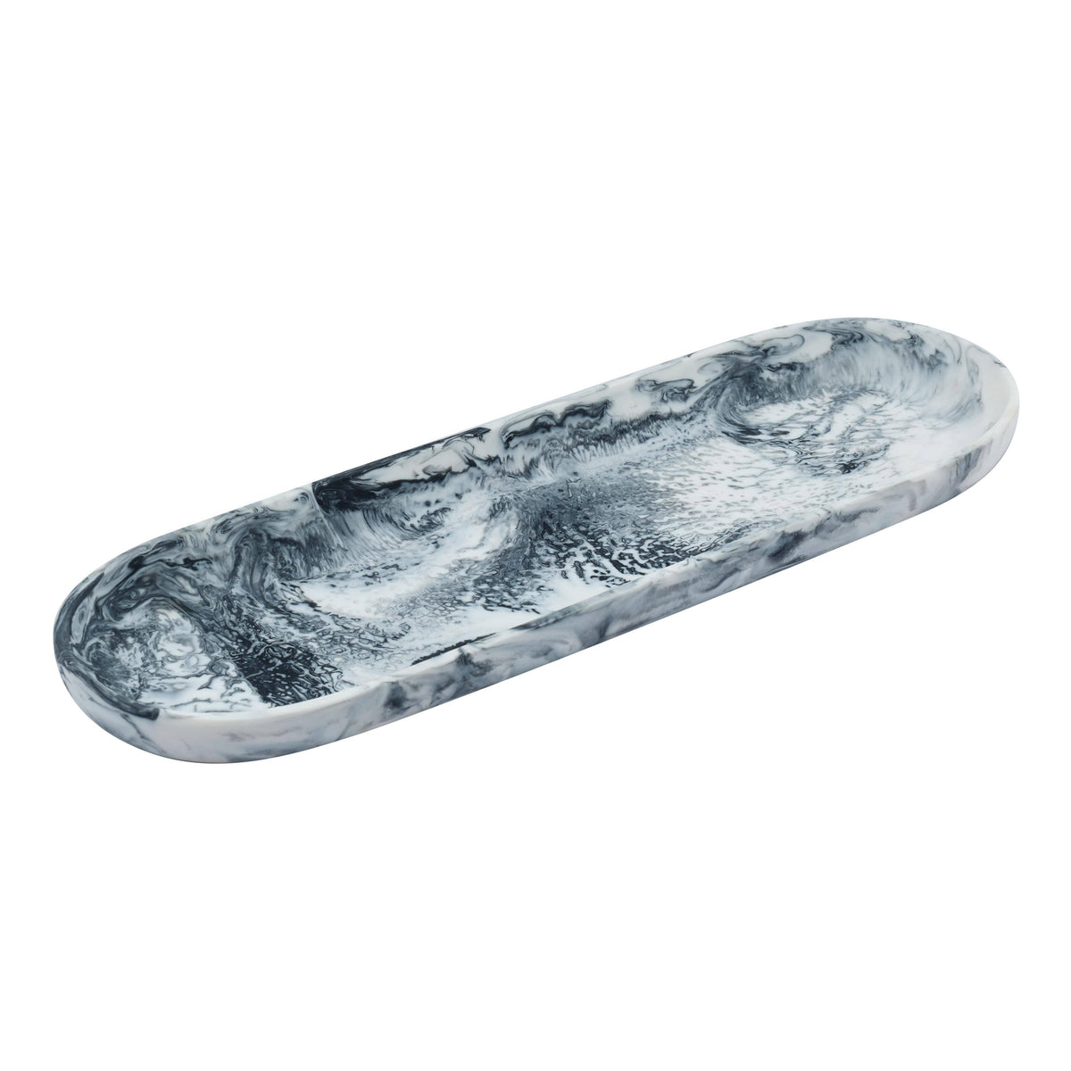 Fabulous  Black & White resin Long  Serving Platter