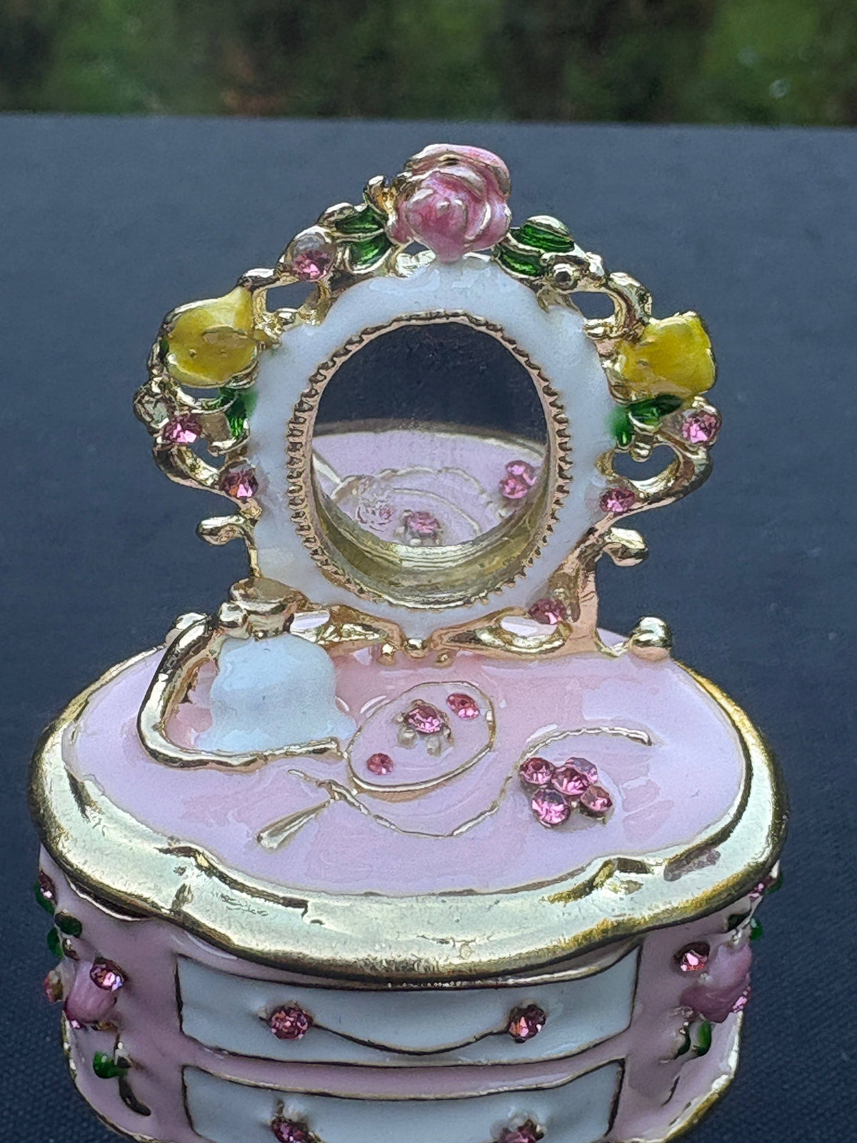 Enamel Crystal Ring Boxes