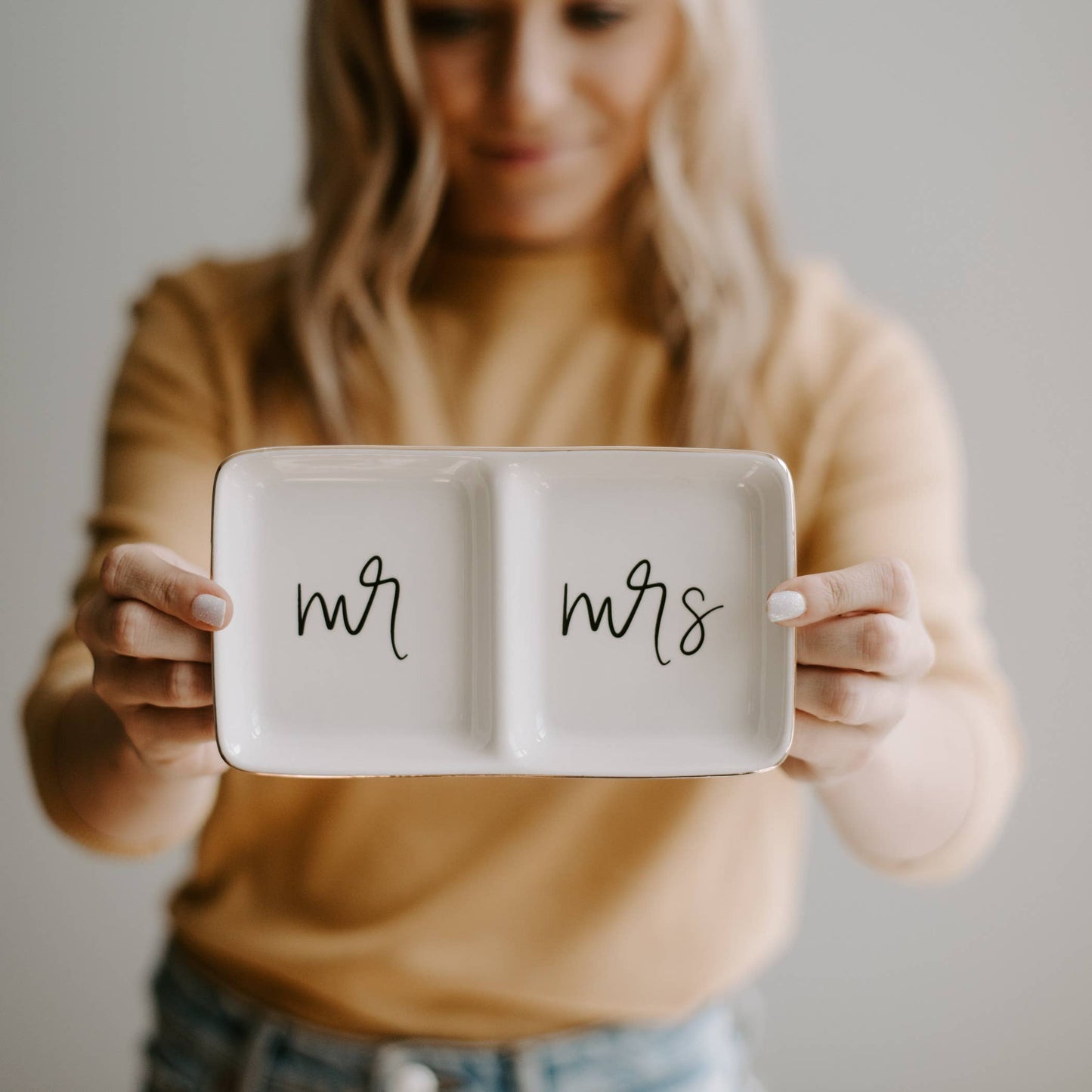 Mr. and Mrs. Jewelry Dish -GREAT ENGAGEMENT GIFT!