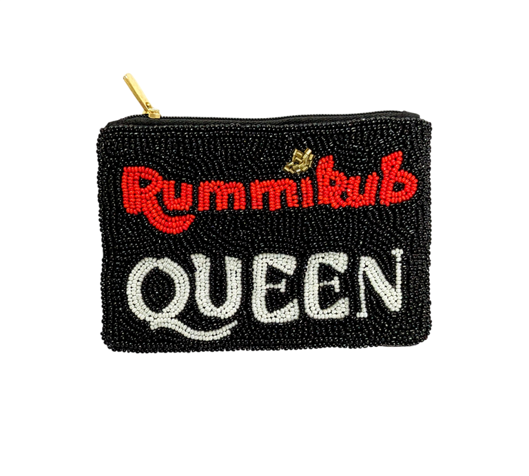 RummiKub Queen Themed Beaded Coin Purse