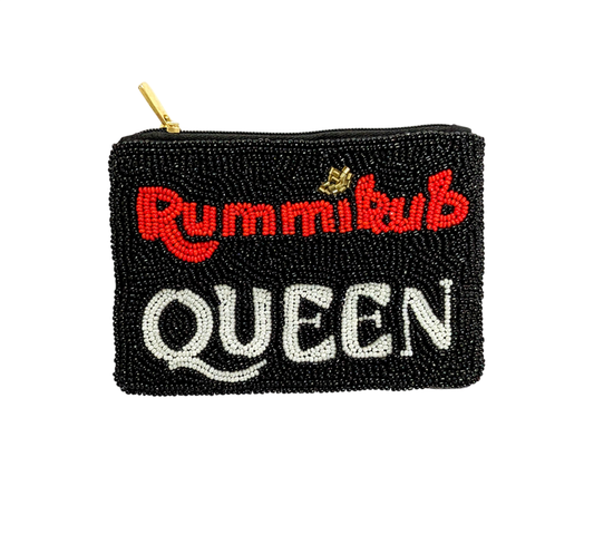 RummiKub Queen Themed Beaded Coin Purse