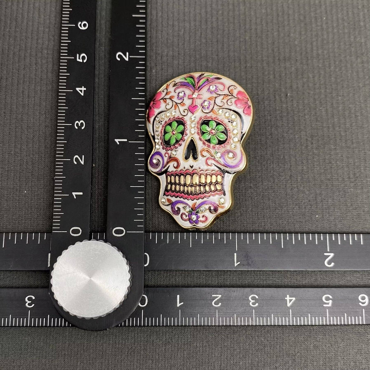 Pastel Colored Skull Brooch