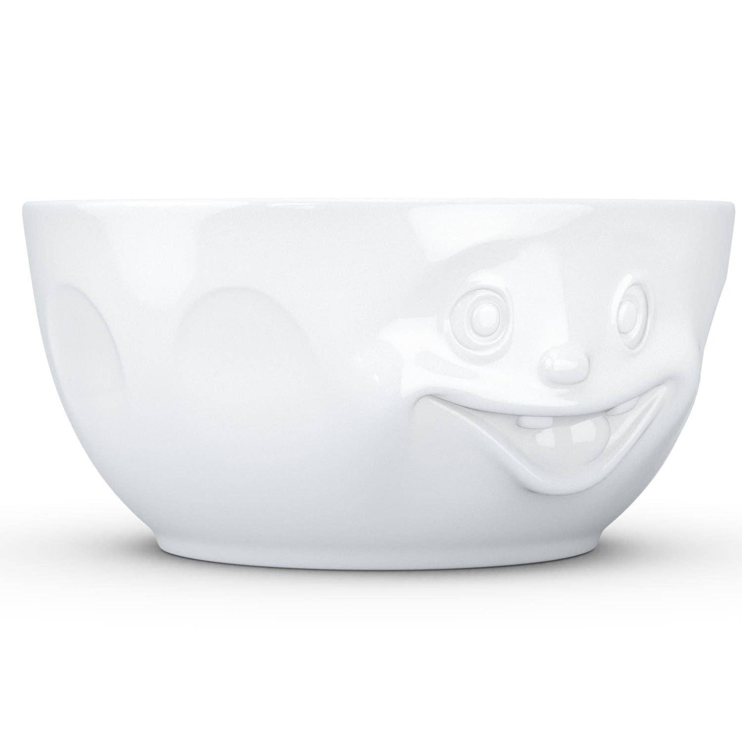 Big Porcelain Serving Bowl, 'Out of Control' Face