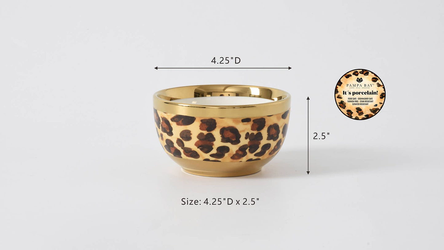 Leopard Snack Bowl in Porcelain