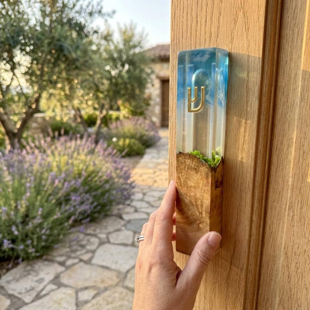 Ocean Resin Mezuzah