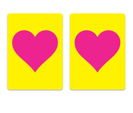 Canasta Cards-plastic playing cards 2 decks together-Heart Design