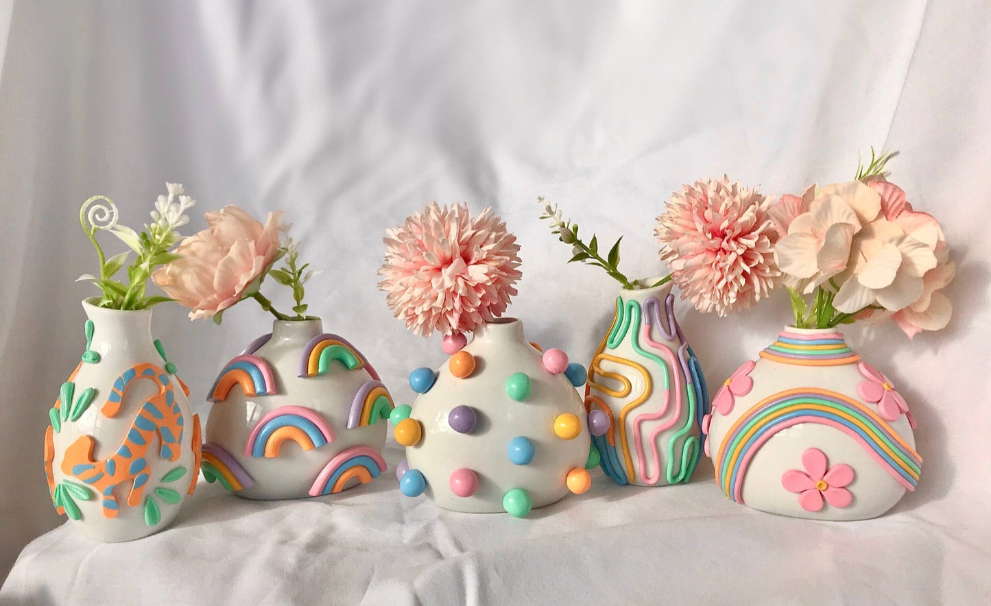 Retro Eclectic Colorful Bud Vase- Boho Mini Vase (Designers' Pick)