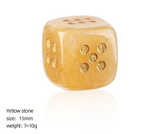 Dice - 15mm Natural Jade Laser Engraved Cube Dice with Rounded Edges Semi-Precious Stone (Set of 2)
