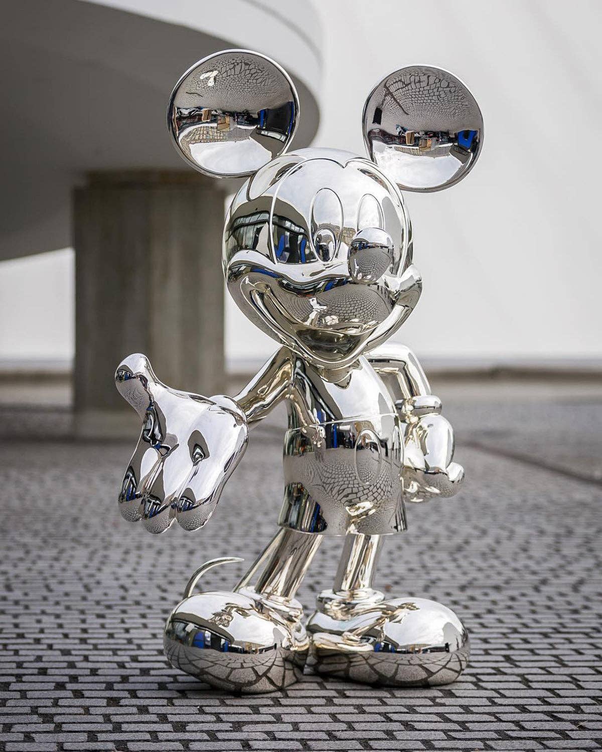 Mickey Mouse WELCOME Silver 12in by Leblon