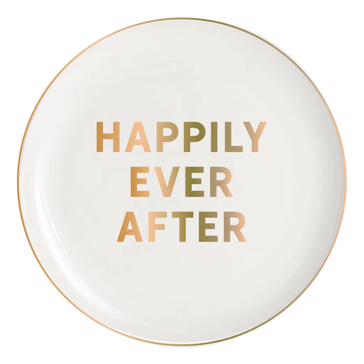 Ceramic Round Trinket Tray | Happily Ever After