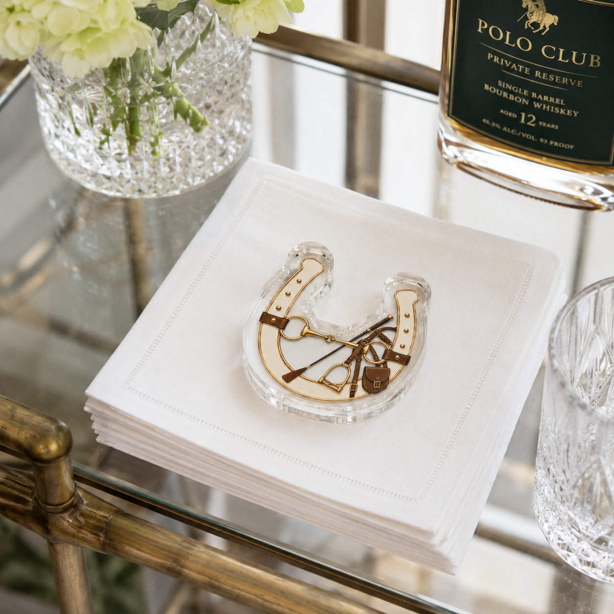 Acrylic Napkin Weight, Horseshoe