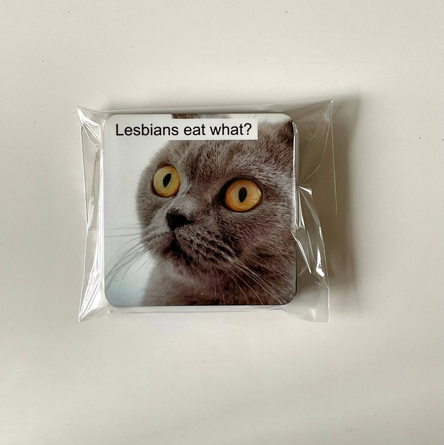 Lesbians eat what? Coaster- (each coaster)