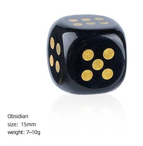 Dice - 15mm Natural Jade Laser Engraved Cube Dice with Rounded Edges Semi-Precious Stone (Set of 2)