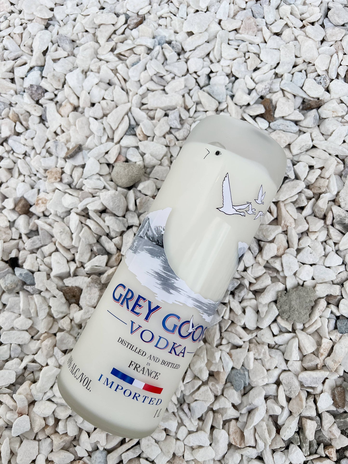 Recycled Grey Goose Candle 