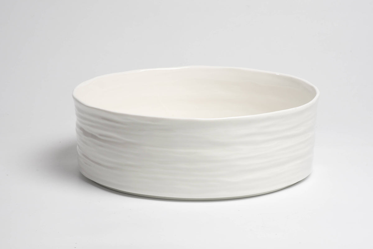 Jumbo Size White Porcelain Serving Bowl