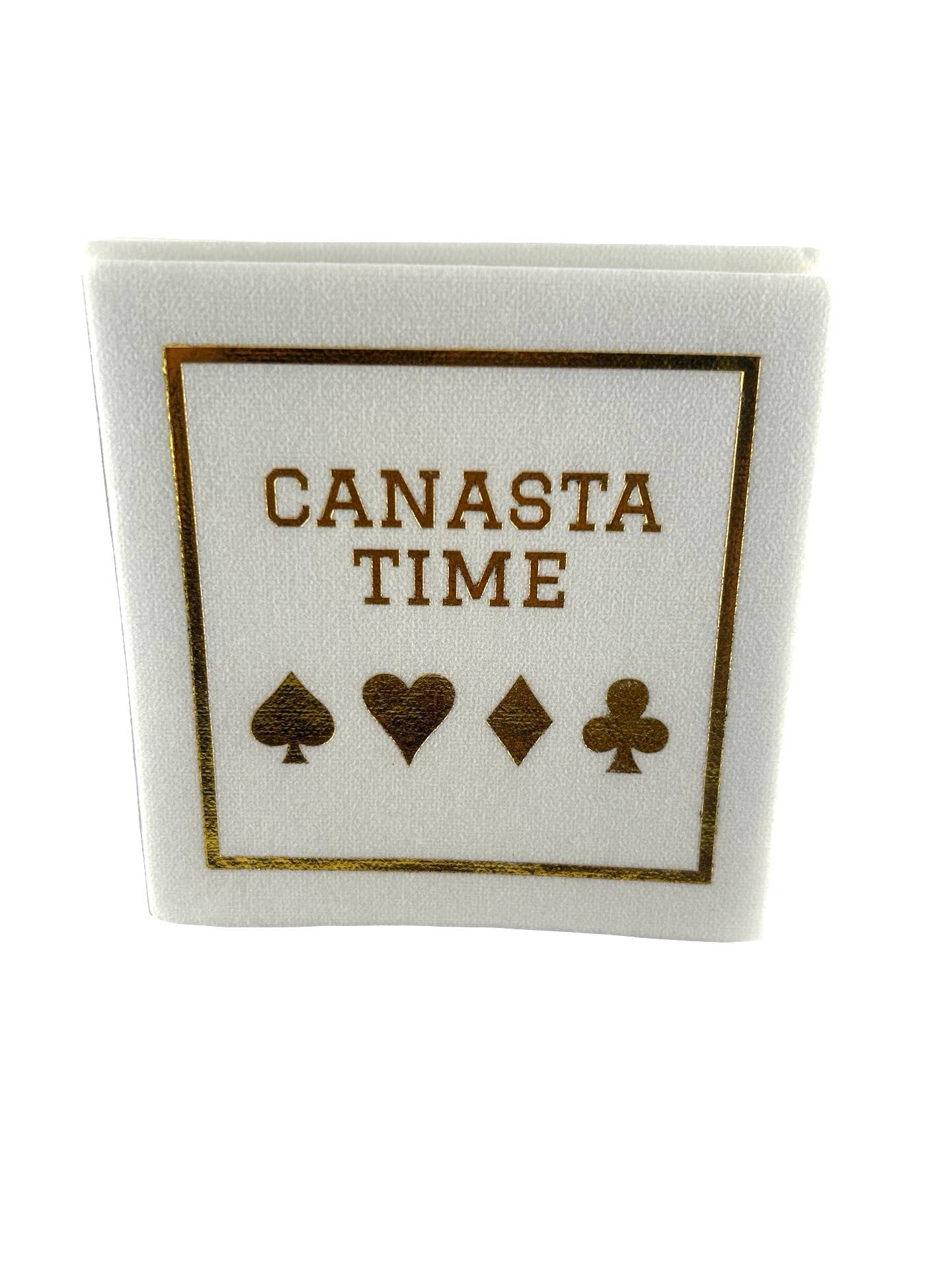 Linen-Feel Cocktail Napkins, Canasta Time