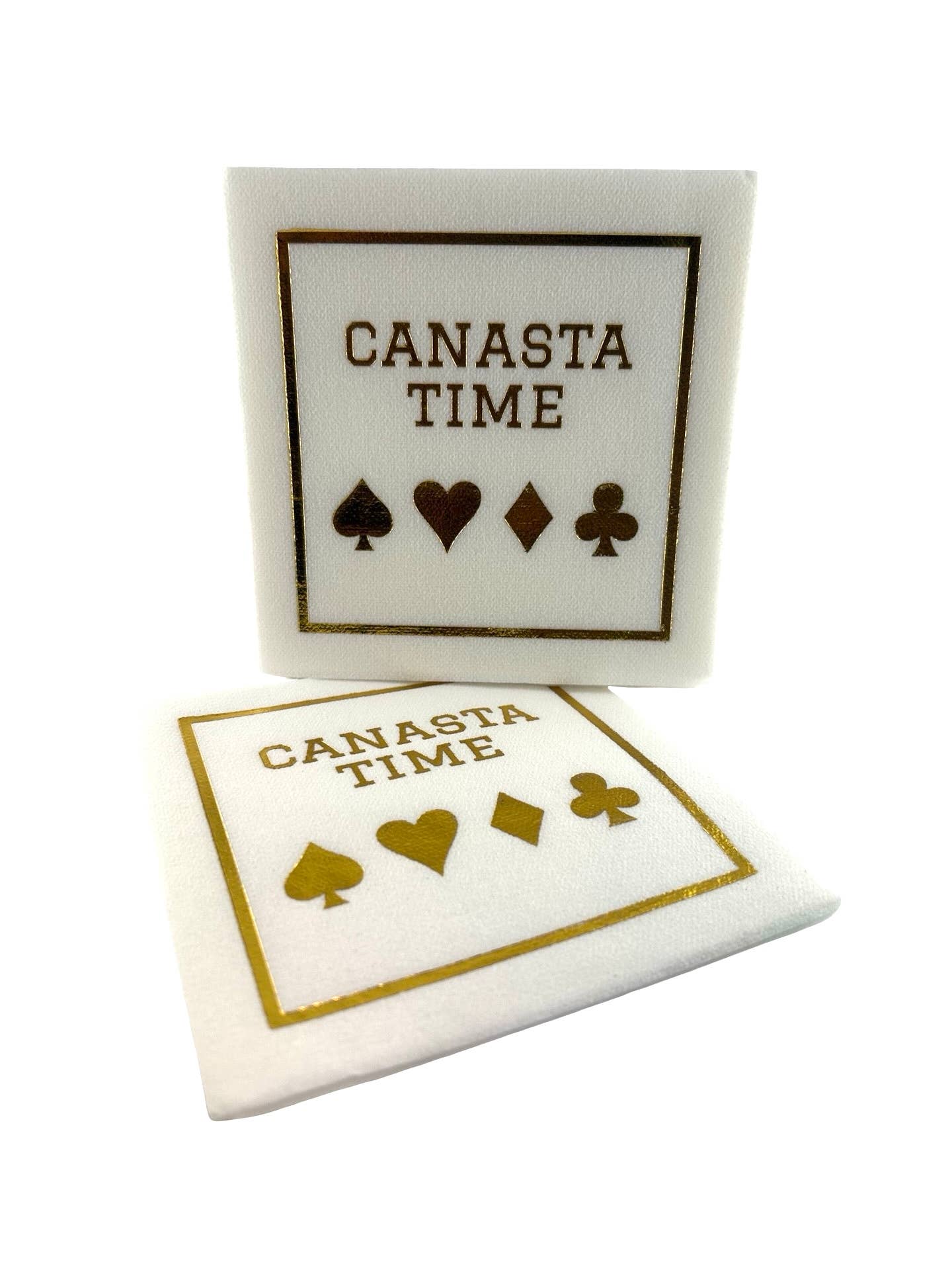 Linen-Feel Cocktail Napkins, Canasta Time