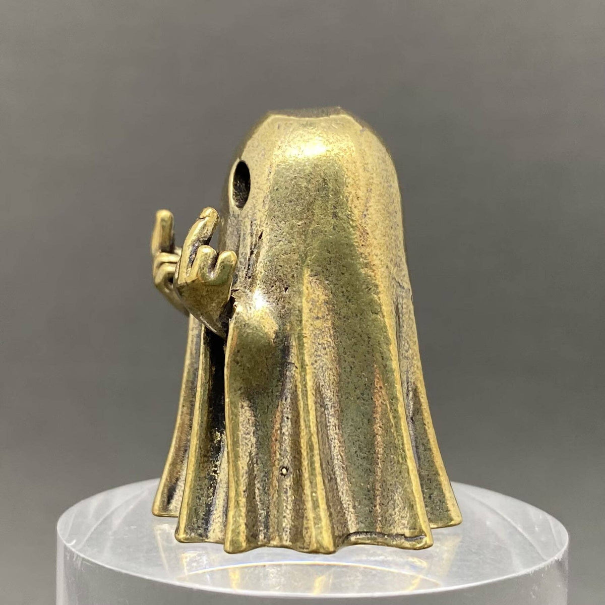 Middle Finger Ghost Brass Crafts Desktop Ornaments