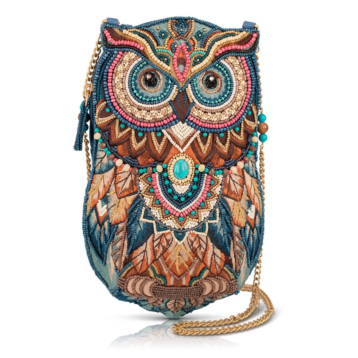 Wise & Wild Boho Turquoise Stone Beaded Crossbody Handbag