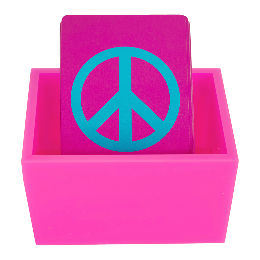 Canasta 2 Deck card holder- Pink