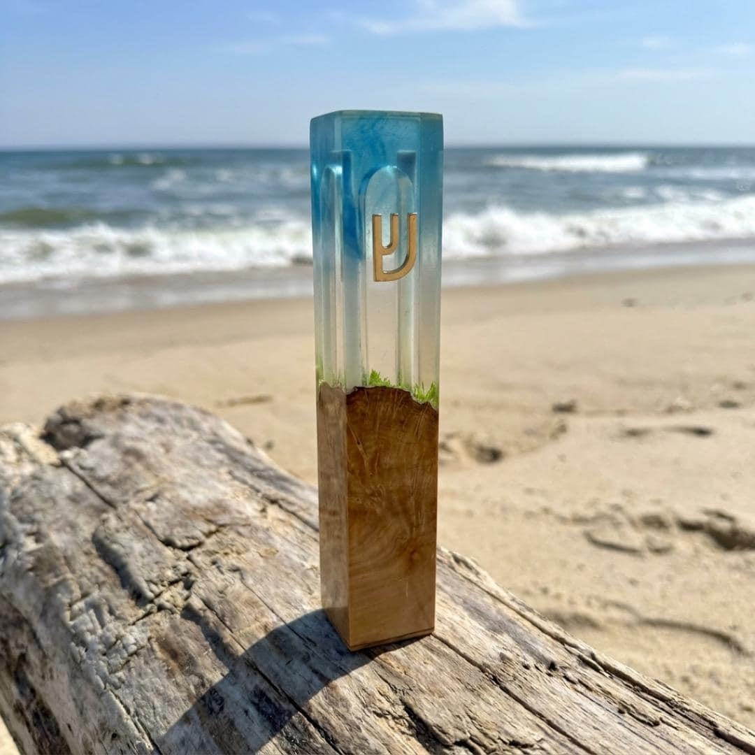 Ocean Resin Mezuzah