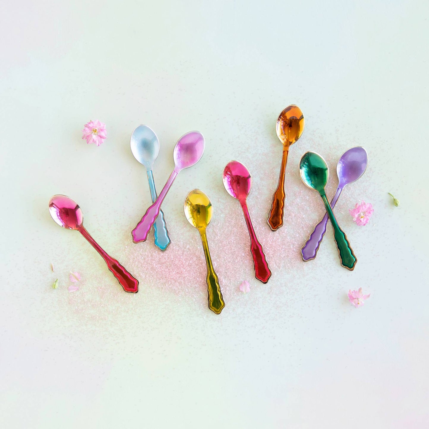 Glitterville Rainbow Metallic Spoon, 8 Asst colors/6.25" (Each)