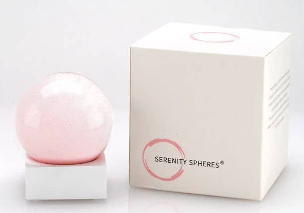 Pink Serenity Sphere Snow Globe