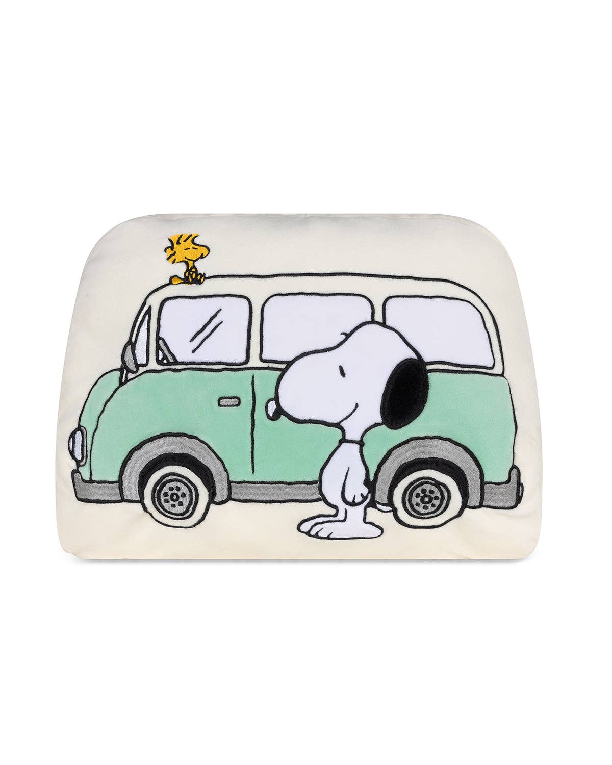 Pillow Plush PEANUTS CAMPER VAN -Off-white 11"
