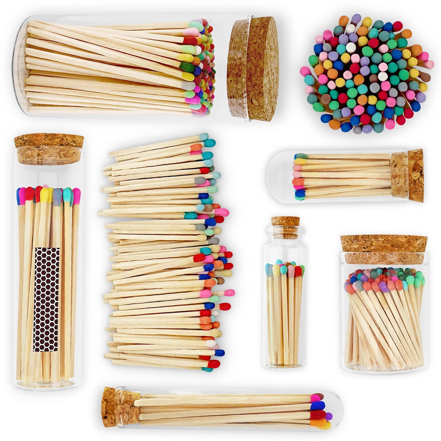 Rainbow Decorative Matches - Sizes & Styles of Your Choice