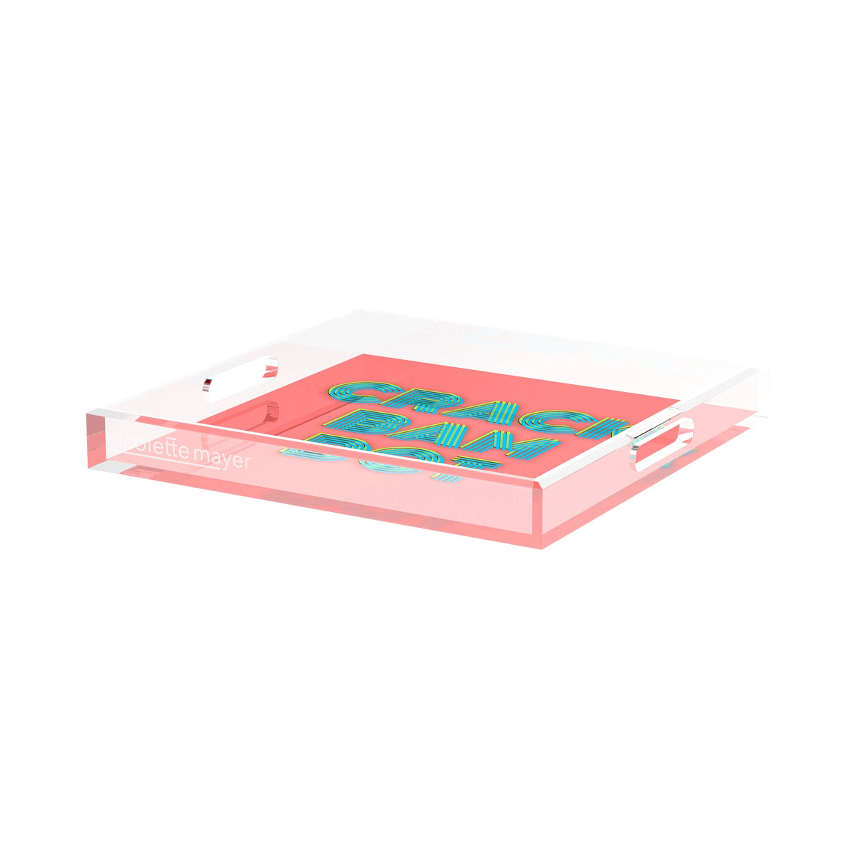 Mahjong Crack Bam Dot Petal Tendril Square Decorative Tray