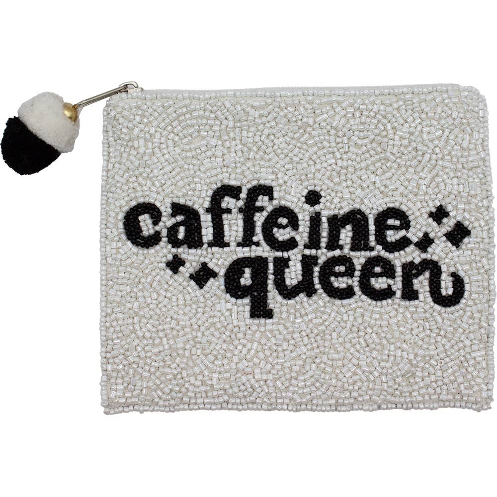 CAFFEINE QUEEN BEADED COIN PURSE