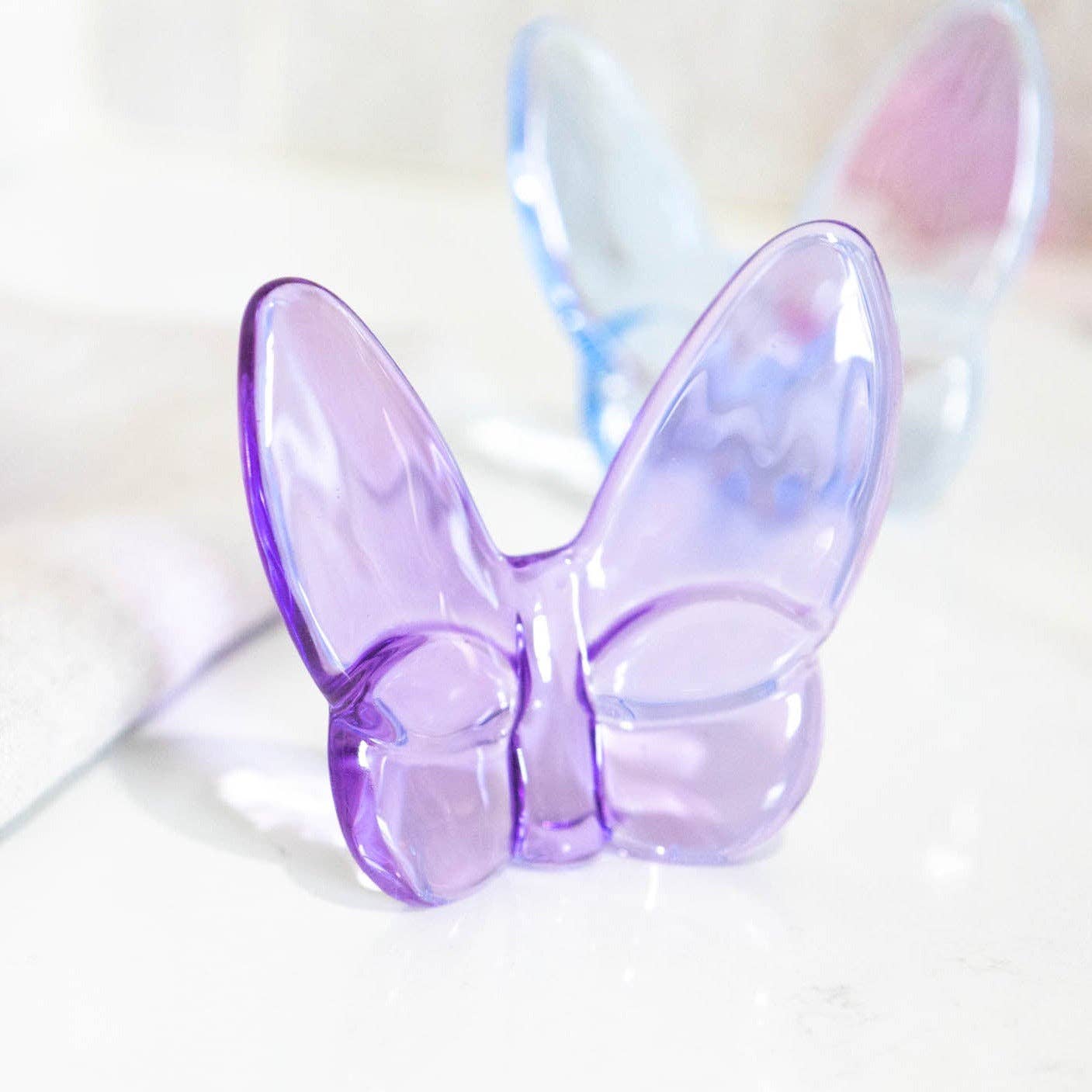 Crystal Butterfly Figurine in Purple