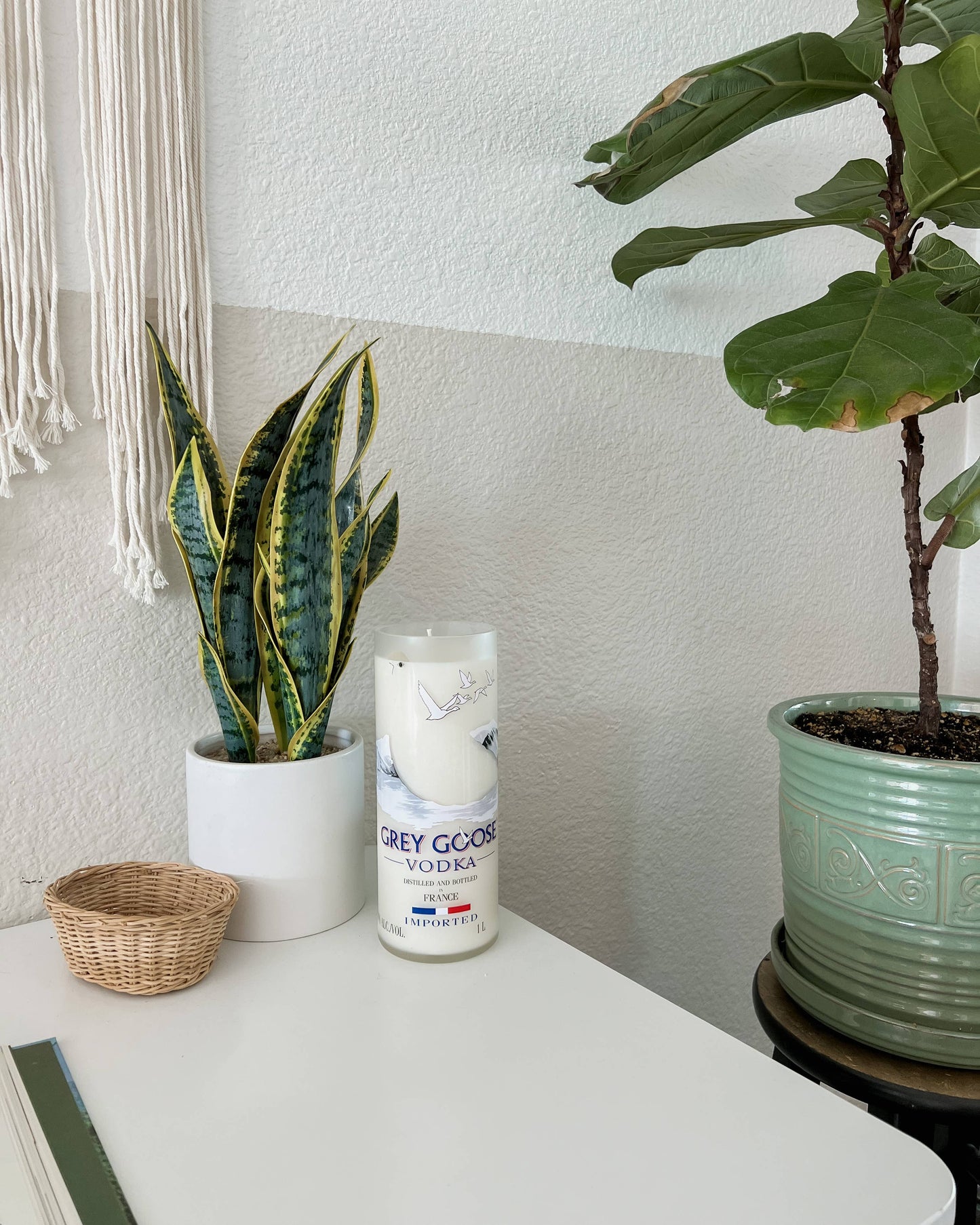 Recycled Grey Goose Candle 