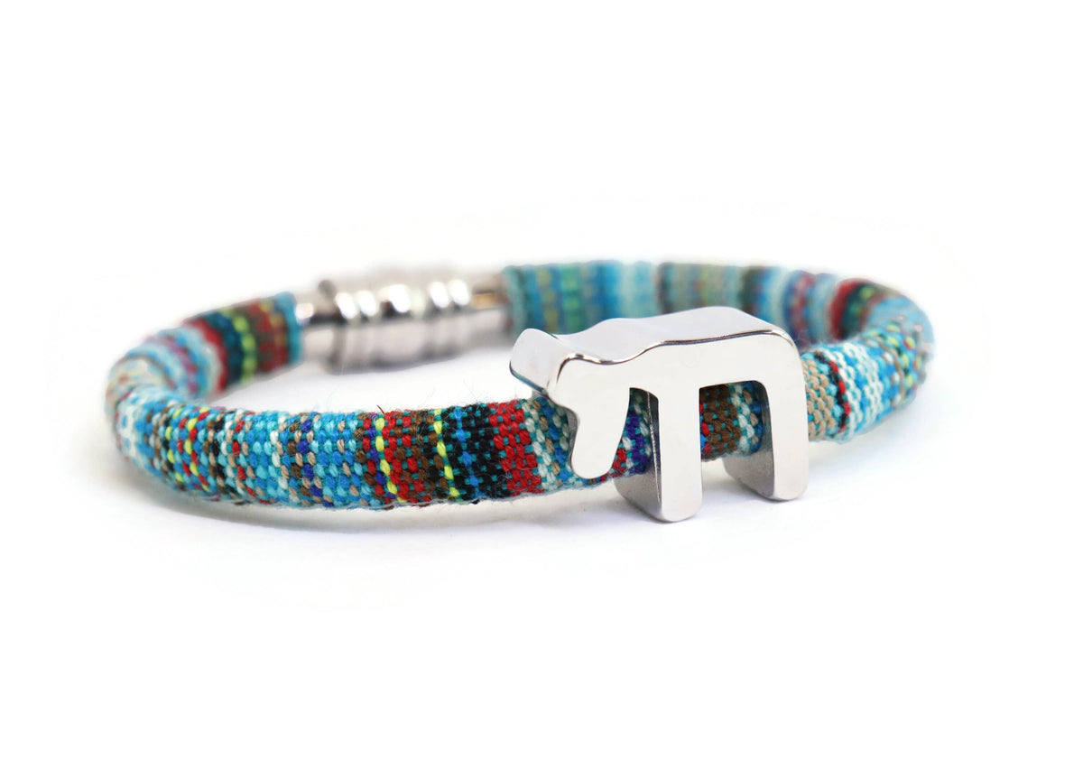 Judaic Chai Woven Bracelet in Choice of Color