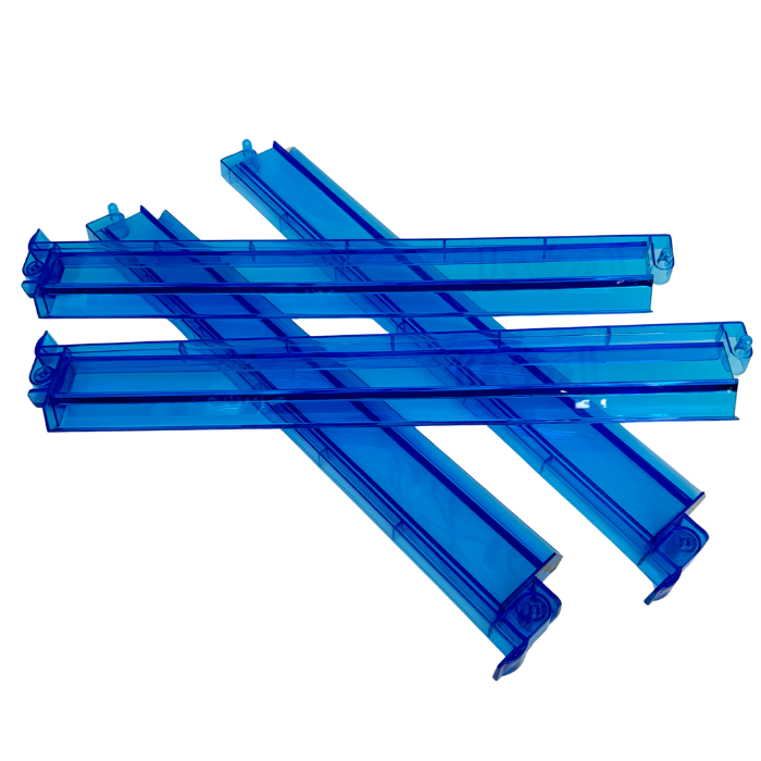 Mahjong Rack and Pusher Set of 4 - Multi Colors Blue Purple Red Green Clear