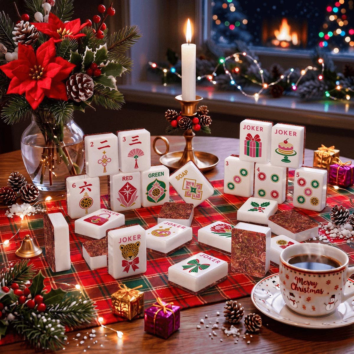 Glam Holiday Christmas Mahjong Tiles Twinkle Traditions (Exclusive)