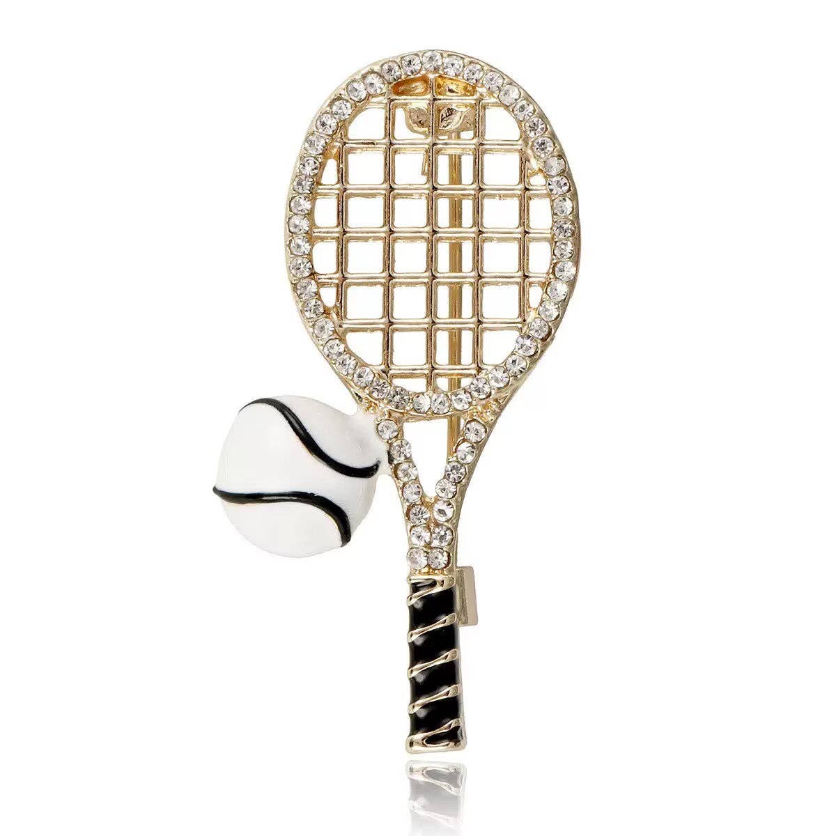 Tennis Alloy Rhinestone Brooch PA5932