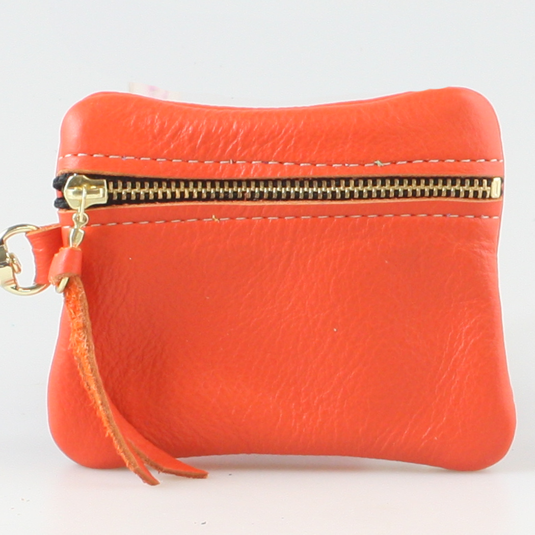 Soft Leather Zippered Pouch