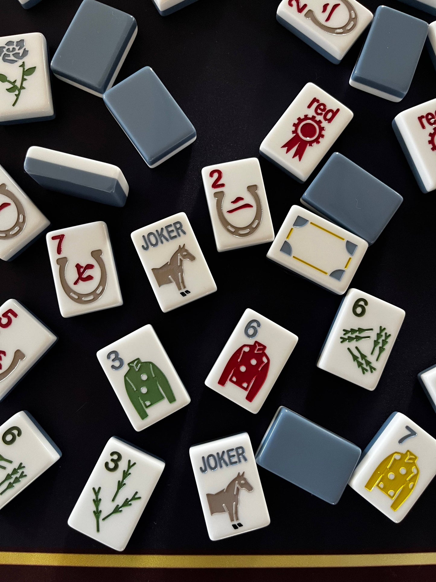 Polo Club (Equestrian) Mahjong Tiles (Racks and Mat not included)